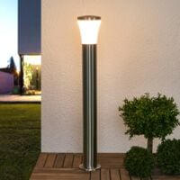 LED Outdoor lights 'Sumea' (modern) in Silver made of Stainless Steel (1 light source,) from Lindby | garden light, path light, bollard light, path lamp, pillar light