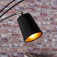 Floor Lamp 'Tinne' (modern) in Black made of Textile for e.g. Living Room & Dining Room (5 light sources, E14) from Lindby | Standard Lamp, Arc Lamps