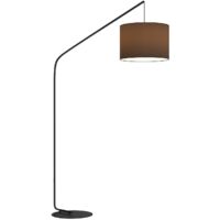 Floor Lamp 'Viskan' (young lifestyle) in Black made of Textile for e.g. Living Room & Dining Room (1 light source, E27) from Lindby | Standard Lamp, Arc Lamps