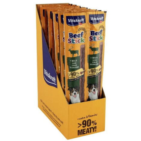 Vitakraft Beef Stick Original Au Gibier - Friandise pour chiens - 50 x 12g