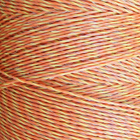 Fil de clôture électrique Basic - jaune/orange - 1000 m, 3 conducteurs en acier inoxydable