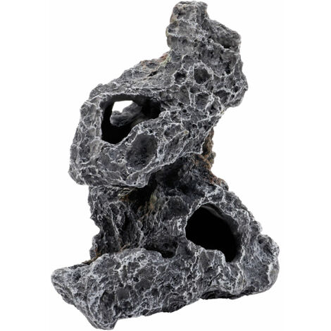 Hobby Cavity Stone Dark 4 - Künstlicher Aquariumstein, 21x18x28cm, Für Natürliche Verstecke Im Aquarium & Terrarium