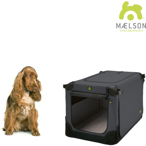 Maelson Soft Kennel anthracite, 72 cm - cage de transport pliable pour chien (1/5)