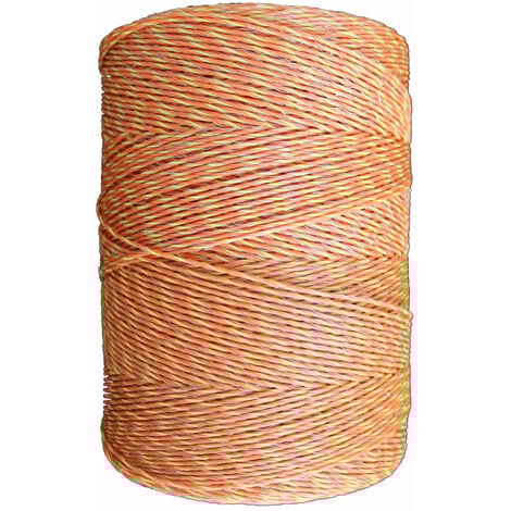 Fil de clôture électrique Basic - jaune/orange - 250 m, 3 conducteurs en acier inoxydable
