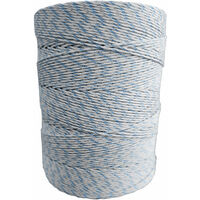 Fil de clôture électrique Premium - blanc/bleu - 400 m, 9 conducteurs