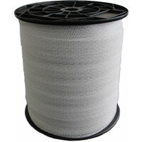 Ruban de clôture électrique Basic - blanc - 200 m, 40 mm, 8 conducteurs