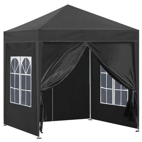 Gazebo 2x2m Pop Up Party Tent with Side Panels Waterproof