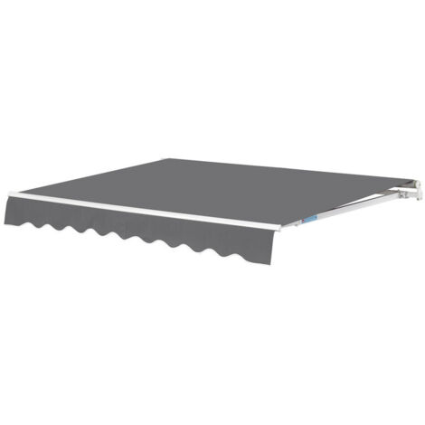 Retractable Manual Awning 2x1.5m Garden Sun Shade Canopy DIY Garden Awnings Patio Awning Canopy Outdoor Sun Shade Telescopic Canopy,Grey