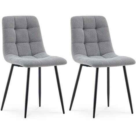 Dining Chairs Set of 2, Upholstered Kitchen Counter Chairs With Sturdy Metal Legs for Living Room, Bedroom, Kitchen Furniture
