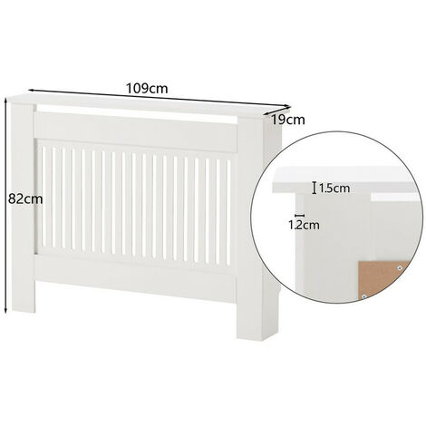 Radiator Cover, 1091982cm Modern Slatted Grill Slats MDF Cabinet Wooden ...