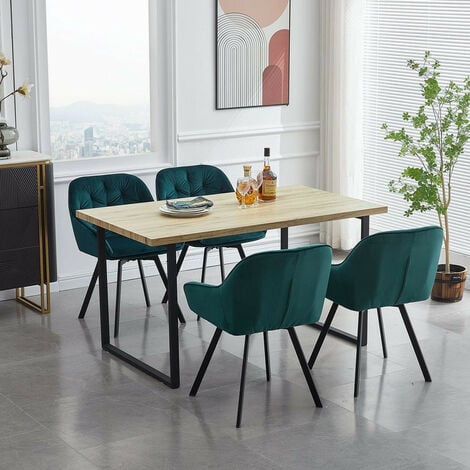 Dining Table, 140 cm Kitchen Table, Rectangle Vintage 4 Seater Table, Oka