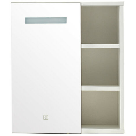 Bathroom LED Mirror Cabinet 52x45x16.5cm Wall Mounted Storage Cabinet Wall Cabinet for Bathroom (1/4)