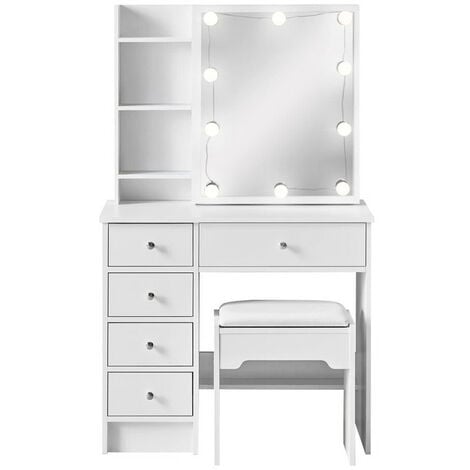 Vanity with deals desk and lights