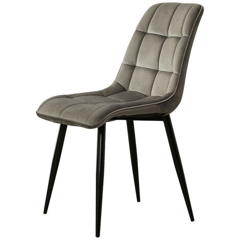 Dining Chair 2x Upholstered Kitchen Chair Retro Lounge Corner Chairs Black
