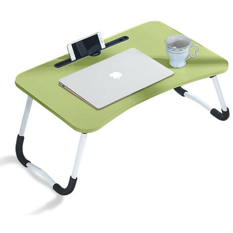 Adjustable Laptop Bed Table Portable Lap Desk Bed Tray Laptop with Foldable Legs Green (1/5)