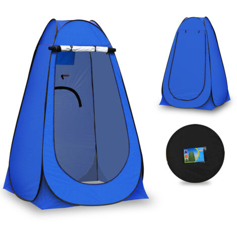 Marquee Toilet Tent Portable Shower Privacy Tent Waterproof Anti-UV Changing Dressing Tent for Beach Fishing Hiking Bathing Outdoor with a Carrying Bag Blue