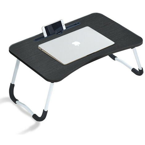 Adjustable Laptop Bed Table Portable Lap Desk Bed Tray Laptop with Foldable Legs Black
