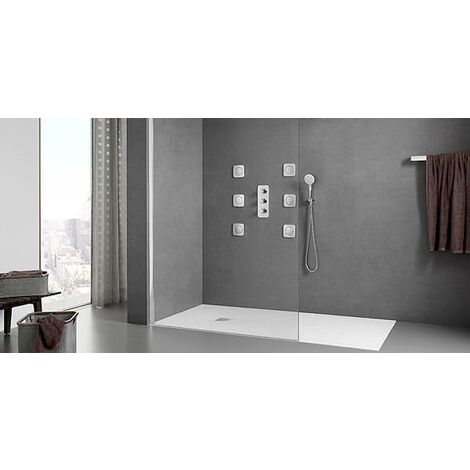 Receveur de douche Résine FLOW Gris RAL 7035 (grille coloure