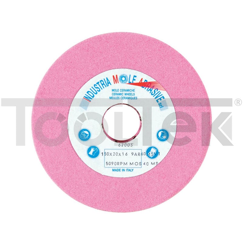 DISCO MOLA DA BANCO CORINDONE LEVIGATURA METALLI ACCIAIO Ø150mm 9AR60M