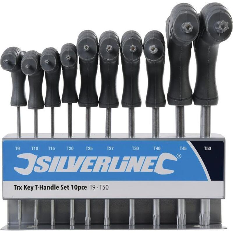 MIVOS Set Di 9 Chiavi Torx, T10-T50, Stella I Set Di Chiavi A Brugola I Lungo I Kit Di Chiavi Torx Angolate, Nel Supporto, Extra Resistente I Acciaio Al Cromo Vanadio I - Foto 8