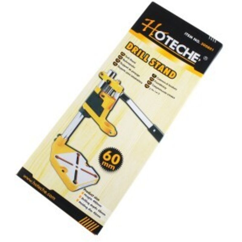 Supporto Per Trapano Girevole A 90° Per Banco Da Lavoro, Con Colletto 38-43 Mm E 3 Testine In Plastica (38-42 Mm, 40 Mm, 27 Mm) – Base In Ghisa