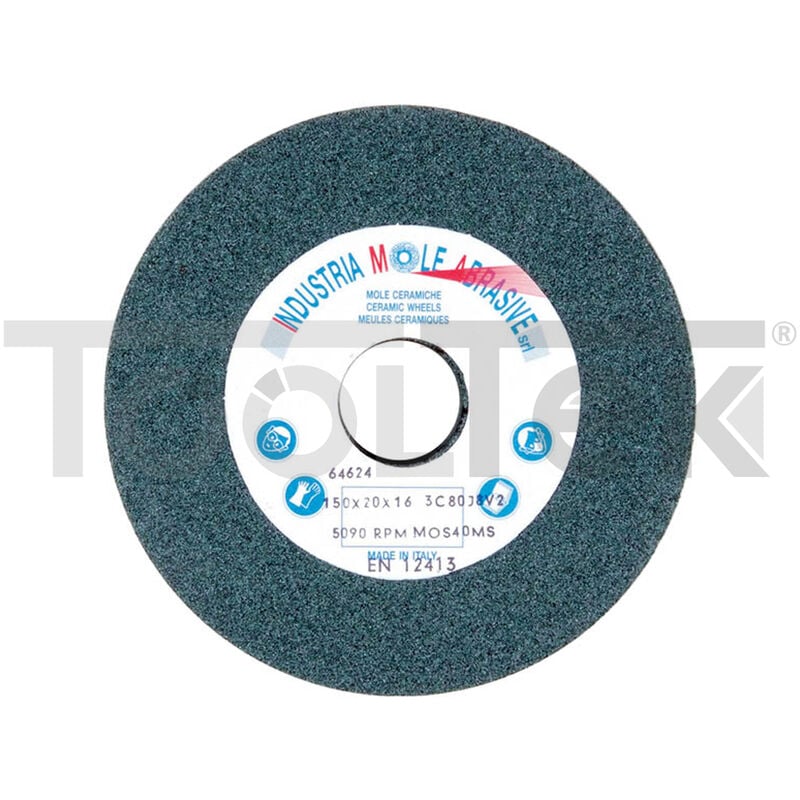 DISCO MOLA DA BANCO SILICIO LEVIGATURA METALLI DURI LEGHE Ø200mm C80J