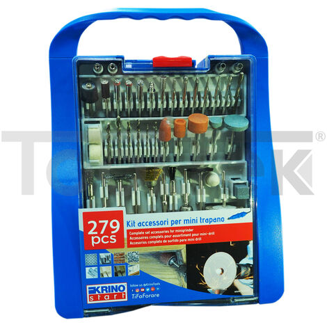 KIT PER DREMEL MINI TRAPANO MINIUTENSILE 279 ACCESSORI PUNTE FRESE