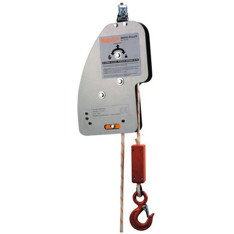 CARRUCOLA SOLLEVAMENTO DI SICUREZZA SERVO- PULLEY CORDA 30m PORTATA 50kg KAPRIOL