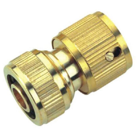 RACCORDO ATTACCO RAPIDO OTTONE TUBO ACQUA GIARDINO 1/2" - 5/8" CON ACQUASTOP IL CAMPO