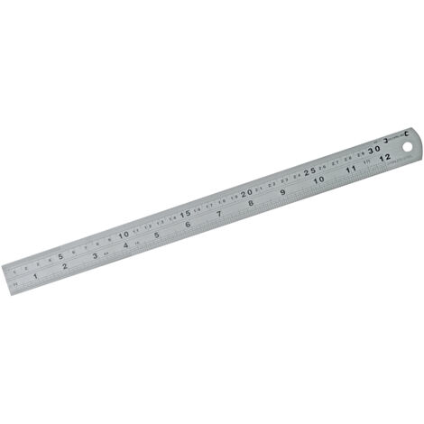 RIGA RIGHELLO DA LAVORO IN ACCIAIO 300mm SILVERLINE MT66