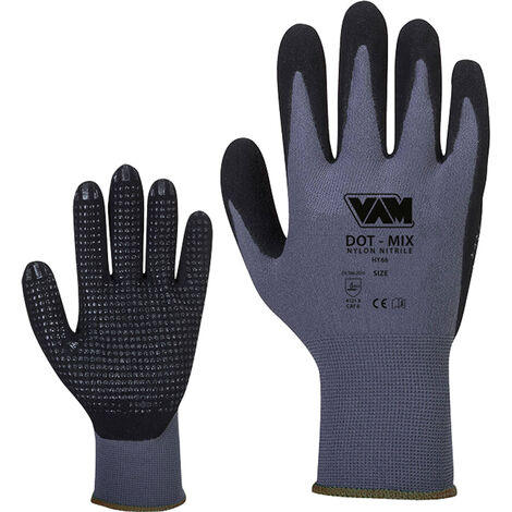 GUANTI DA LAVORO NITRILE SPALMATI GRIGIO MIS11 X12 *** - Vetreria Italiana - Foto 4