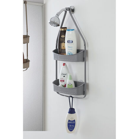 Set Mensole Doccia 5 Pezzi - Acciaio Inox 304, Senza Foratura, Grigio Argento - Foto 4