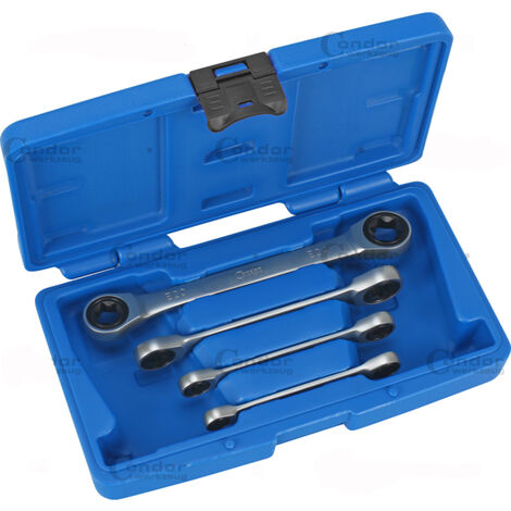 SERIE SET 4pz CHIAVI DOPPIE A CRICCHETTO TORX E6-E24 CONDOR