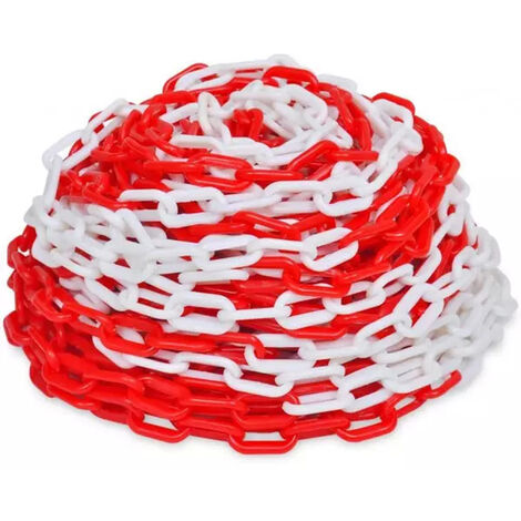 Catena Plastica Bicolore 25 Metri - Bianco/Rosso Per Delimitazioni E Decorazioni - Foto 9