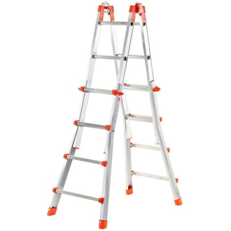 SCALA MULTIFUNZIONE TELESCOPICA IN ALLUMINIO 6+6 GIERRE