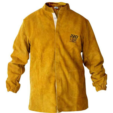 UFO GIACCA DA SALDATORE IN PELLE CROSTA DI BOVINO GIALLA CON TASCA