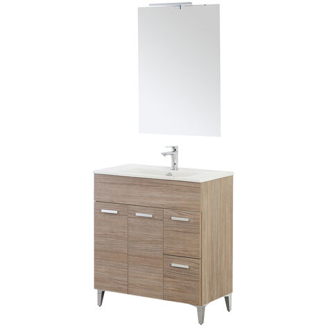 COMPOSIZIONE BAGNO GRETA 80X40XH85,5CM ROVERE