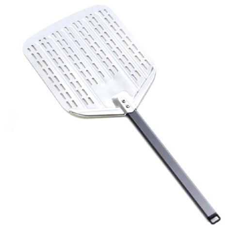 PALA PIZZA IN ALLUMINIO FORATA QUADRATA 30 x 80 cm SILVER OMPAGRILL 03080