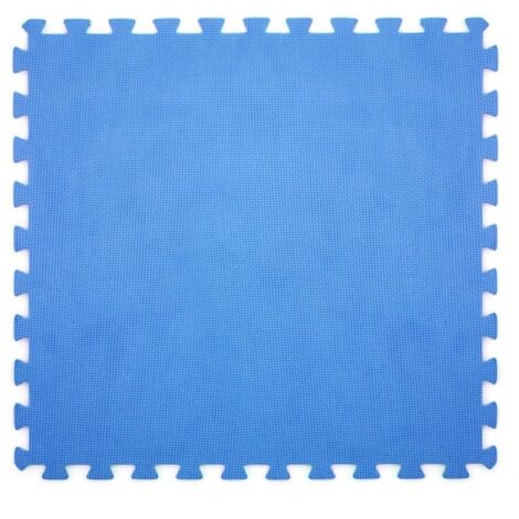 TAPPETO TAPPETINO PUZZLE MORBIDO PER PISCINA 60x60x0,8cm ANTISCIVOLO 6PZ BLU