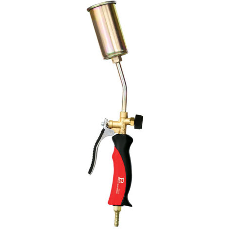 CANNELLO BRUCIATORE A TORCIA DA RISCALDO CON LEVA IN OTTONE BECCO Ø45mm 40cm