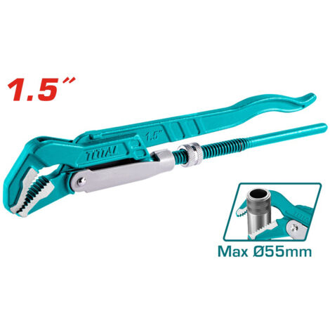 CHIAVE GIRATUBO GIRATUBI SVEDESE PAPPAGALLO 1.5" GANASCIA 45° MAX Ø55mm TOTAL