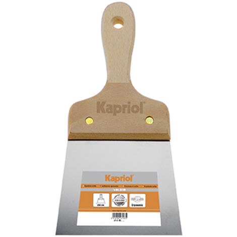SPATOLA PER RASATURA LISCIA IN ACCIAIO TEMPRATO MANICO IN LEGNO 18 cm KAPRIOL
