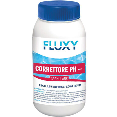 CORRETTORE GRANULARE DI PH- PER PISCINE RIDUCE IL PH DELL'ACQUA 1KG FLUXY