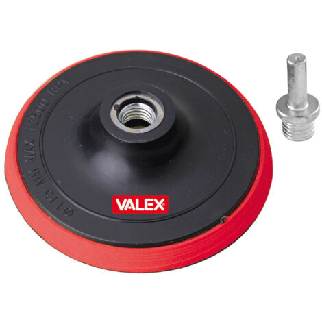 PLATORELLO CON VELCRO Ø125mm SMERIGLIATRICE M14 GAMBO 8mm TRAPANO VALEX (1/5)