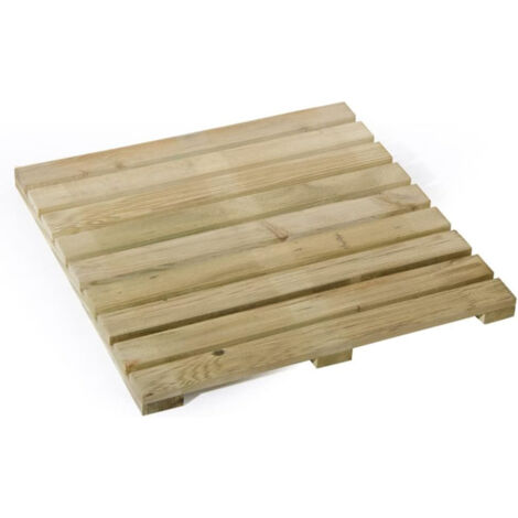 PEDANA PER GIARDINO PAVIMENTO IN LEGNO IMPREGNATO ZIGRINATA 50x50xH 3,2cm VLOOK