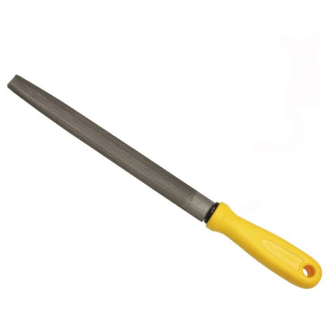 Lima Mezzotonda In Acciaio T12 QWORK Con Manico In Gomma – 200mm, Ideale Per Metallro