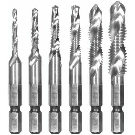 Set punte per metallo autofilettanti hss x ferro buchi bulloni serie 6 pz valex (1/2)
