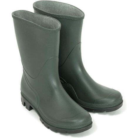 STIVALI DA LAVORO PVC BASSO GOMMA VERDE IMPERMEABILI AGRICOLTURA CACCIA PESCA 4F, "45"