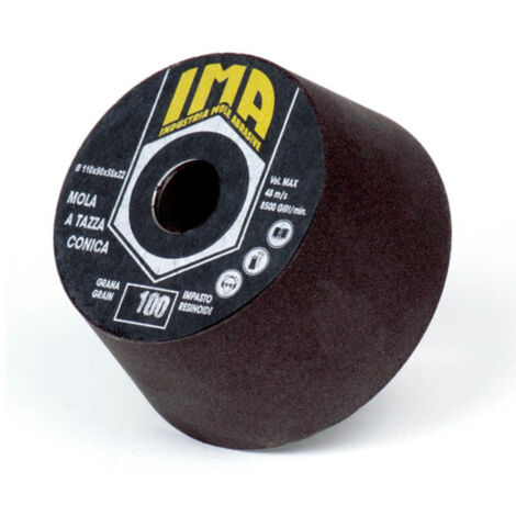 MOLE RESINOIDI A TAZZA CILINDRICA CONICHE 110x90x22.2 GRANA 100 LEVIGARE IMA