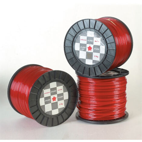 FILO NYLON QUADRATO X DECESPUGLIATORE TAGLIAERBA Ø3,3-4,0-6,0mm BOBINA VALGARDEN, "Ø6,0mm x 45m"